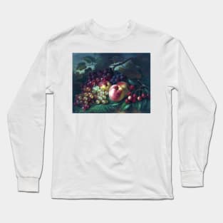 George Henry Hall Peaches, Grapes and Cherries Long Sleeve T-Shirt